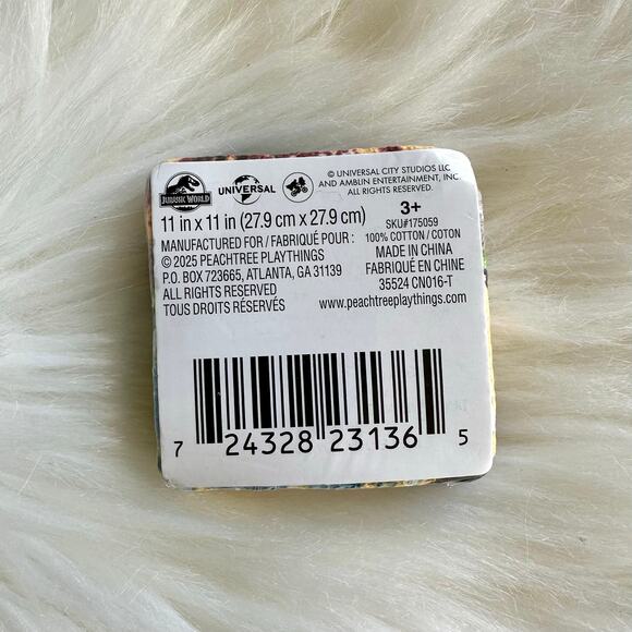 Jurassic World 3 Magic Expanding Cotton 11"x11" Dinosaur Washcloths / Towels - Picture 7 of 8